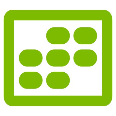 Hafta takvim kontur vektör simgesi