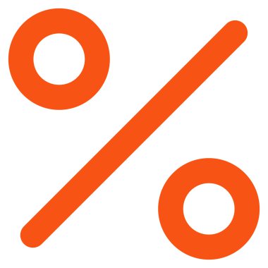 Yüzde kontur vektör simgesi