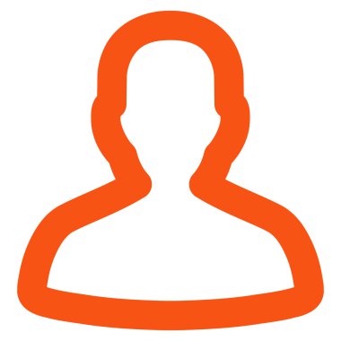 Kişi kontur vektör simgesi