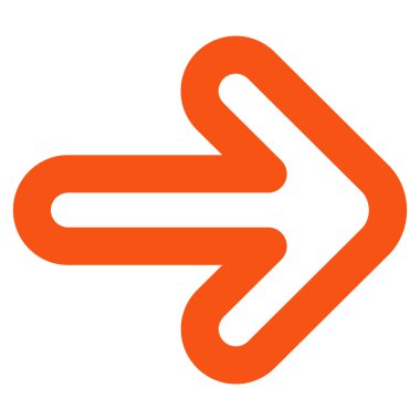 Sağ ok kontur vektör simgesi