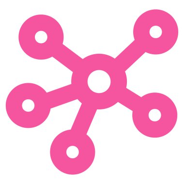 Hub bağlantılar kontur vektör simgesi