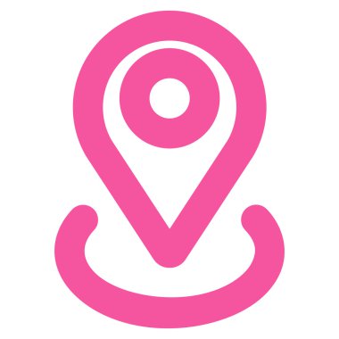 Konumu kontur vektör simgesi