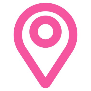 Harita işaretçi kontur vektör simgesi