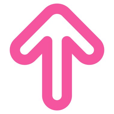 Yukarı ok kontur vektör simgesi