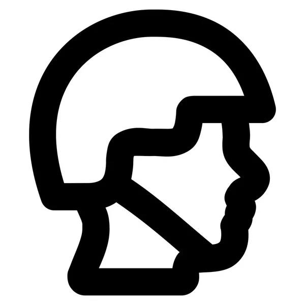 Soldier Head Stroke Vector Icon — Stock Vector