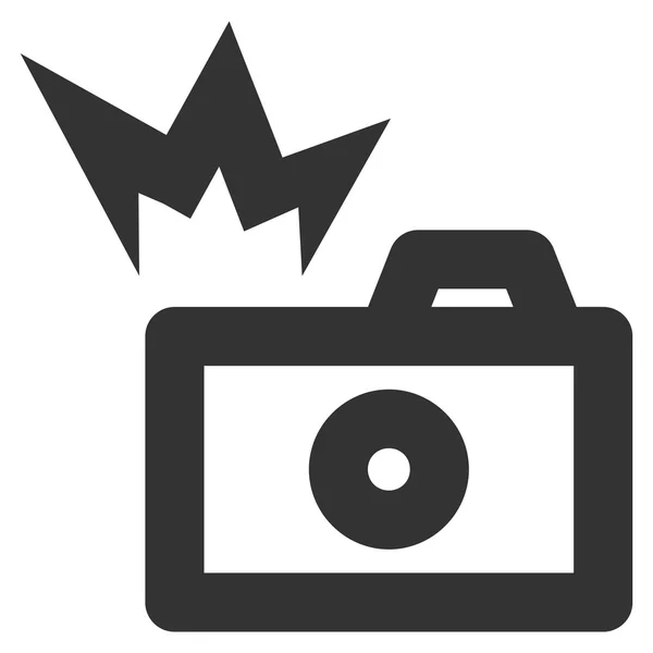 Camera Flash Stroke Vector Icon — Stock Vector