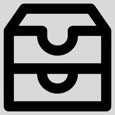 Hesap kutuları kontur glif simgesini