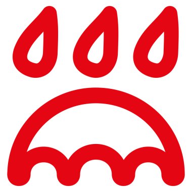 Yağmur koruma kontur vektör simgesi