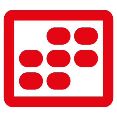 Hafta takvim kontur vektör simgesi