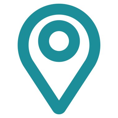 Harita işaretçi kontur vektör simgesi