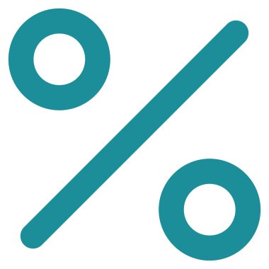 Yüzde kontur vektör simgesi