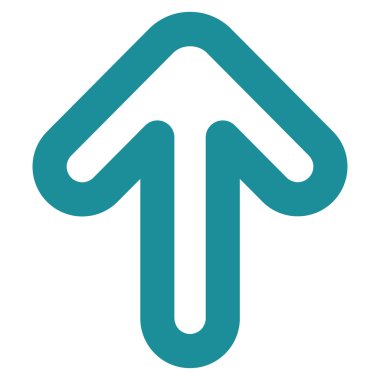 Yukarı ok kontur vektör simgesi