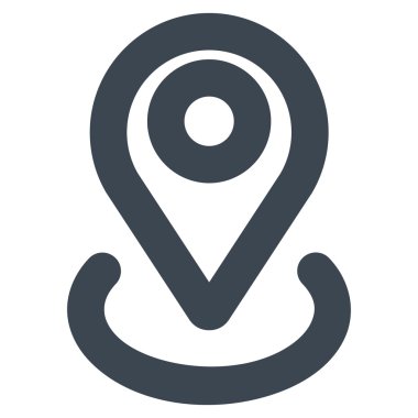 Konumu kontur vektör simgesi