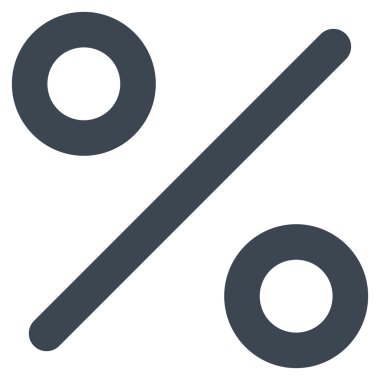 Yüzde kontur vektör simgesi