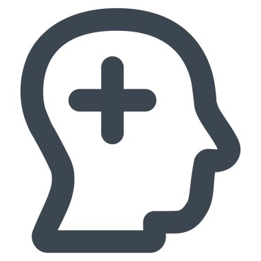 Pozitif düşünme kontur vektör simgesi