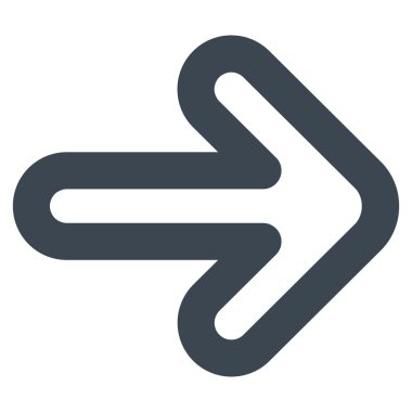 Sağ ok kontur vektör simgesi