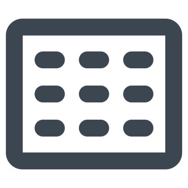 Tablo Kılavuz kontur vektör simgesi