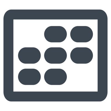 Hafta takvim kontur vektör simgesi