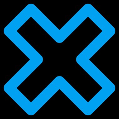 X-Cross kontur vektör simge Sil