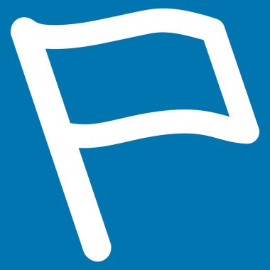 Bayrak kontur vektör simgesi