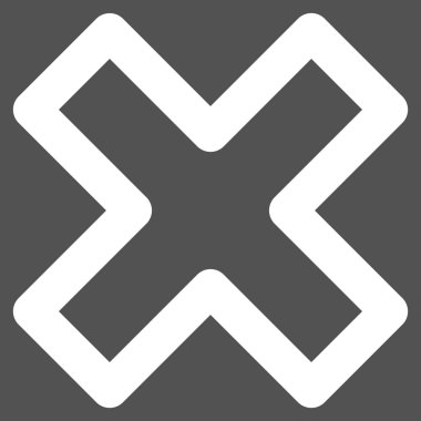 X-Cross kontur vektör simge Sil