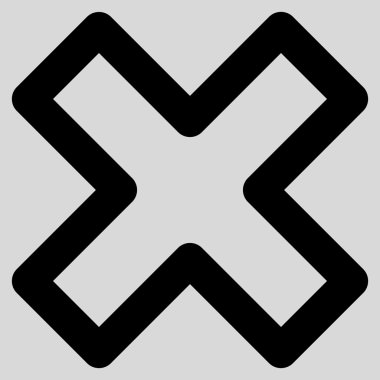 X-Cross kontur vektör simge Sil