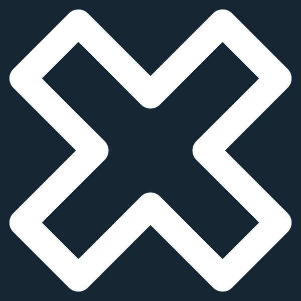 X-Cross tahu Vektorové ikonu Odstranit — Stockový vektor