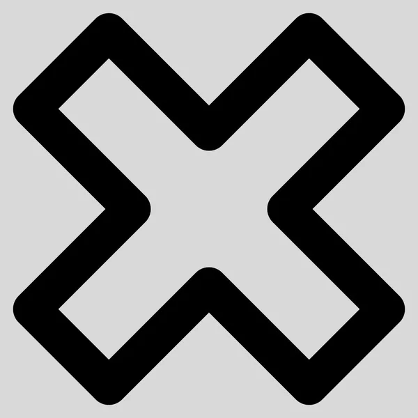 Excluir X-Cross Stroke Vector Icon — Vetor de Stock
