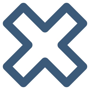 X-Cross kontur vektör simge Sil