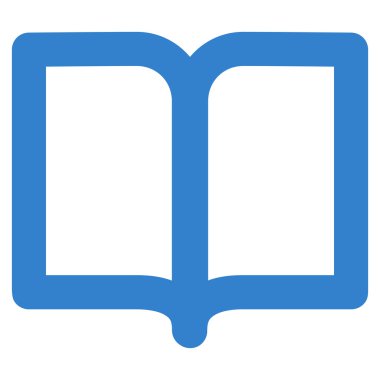 Açık kitap inme vektör simgesi