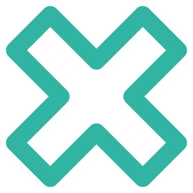 X-Cross kontur vektör simge Sil