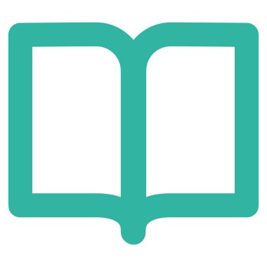 Açık kitap inme vektör simgesi