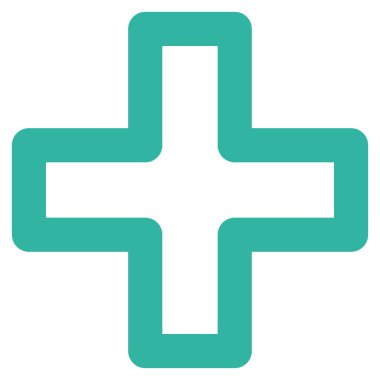 Artı kontur vektör simgesi