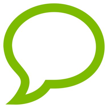 Sohbet iletisi kontur vektör simgesi