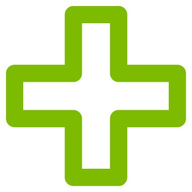 Artı kontur vektör simgesi