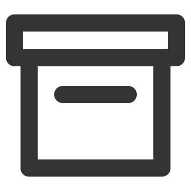 Kutusu kontur vektör simgesi