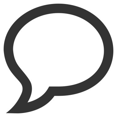 Sohbet iletisi kontur vektör simgesi