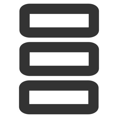 Veritabanı kontur vektör simgesi