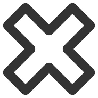X-Cross kontur vektör simge Sil