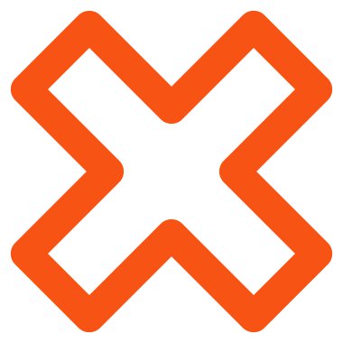 X-Cross kontur vektör simge Sil