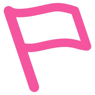 Bayrak kontur vektör simgesi