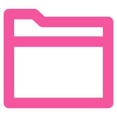 Klasör kontur vektör simgesi