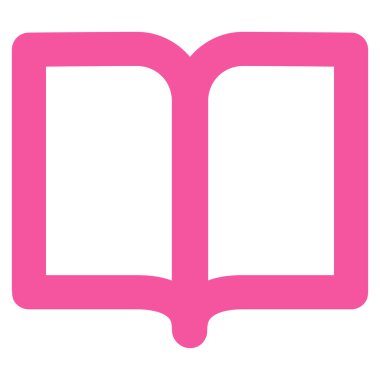 Açık kitap inme vektör simgesi