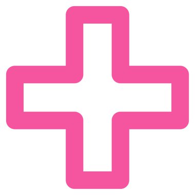 Artı kontur vektör simgesi