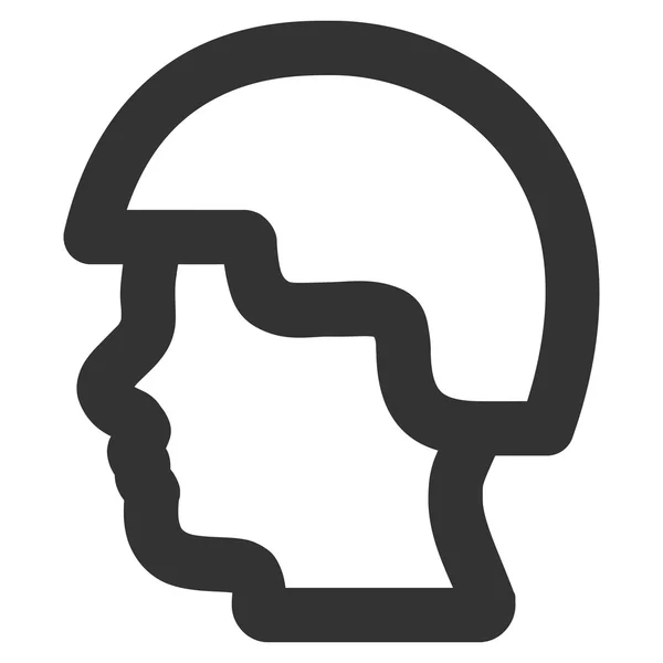 Soldado Head Stroke Vector Icono — Archivo Imágenes Vectoriales