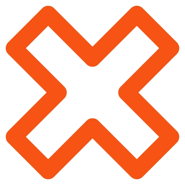 Delete X-Cross Stroke Vector Icon — Stock Vector