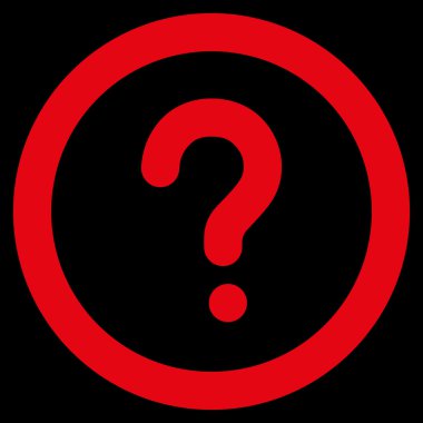 Soru kontur glif simgesi