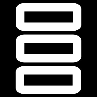 Veritabanı kontur glif simgesini