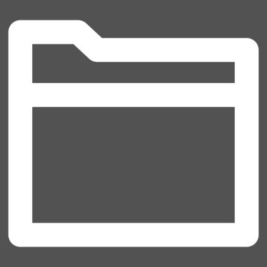 Klasör kontur glif simgesini