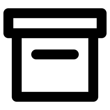 Kutusu kontur glif simgesini